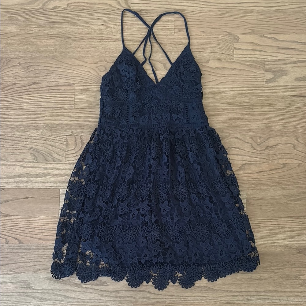 Hollister Navy Lace Dress